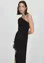 Vestido Gardenia Negro Talla L Mujer Mango