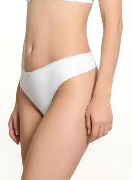 Cher France Tanga Semidescaderada Mujer Blanco Talla M