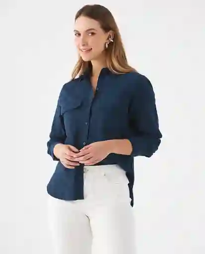 Camisa Azul Tiniebla Ultraoscuro Talla XL 619F061 Esprit