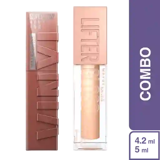 Combo Lip Labial Vinyl Ink Punchy + Brillo Lifter Gloss Sun