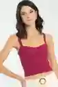 Crop Top Crosbhie Color Borgoña Talla XS Ragged