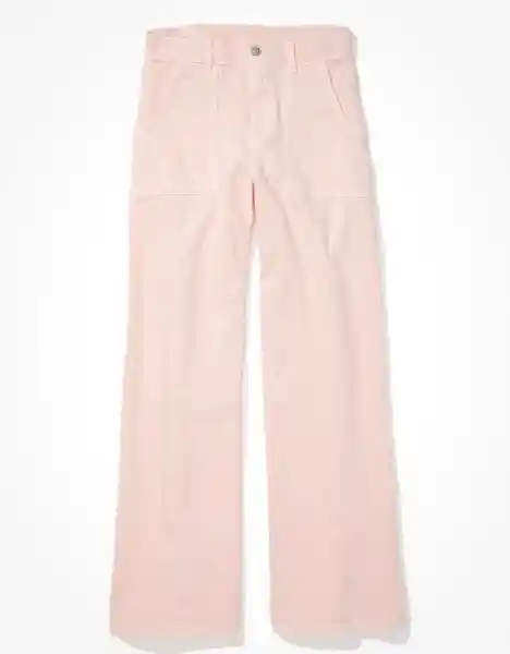 Pantalón A LGodón Mujer Rosa Talla 0 American Eagle