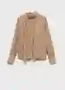 Blusa Brown Marrón Talla M Mujer Mango