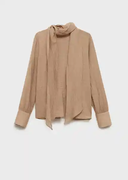 Blusa Brown Marrón Talla M Mujer Mango