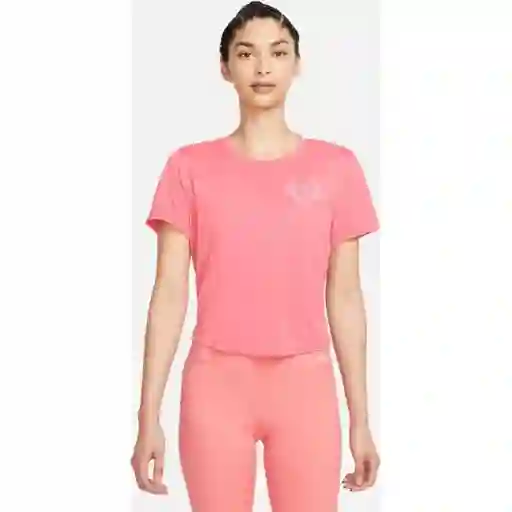 Nike Camiseta One Df Ss Std Crp Top Para Mujer Naranja Talla S