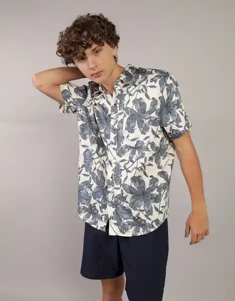 Camisa Hombre Azul Talla: MEDIUM 2826421 American Eagle