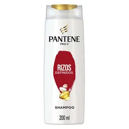 PANTENE Shampoo para cabello dañado Pantene Rizos Definidos con Pro-Vitaminas Aceite de Coco y Omega 9 200 ml