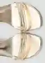Sandalias Blues Oro Talla 38 Mujer Mango