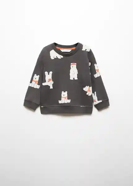 Sudadera Polar Antracita Talla 67 Niños Mango