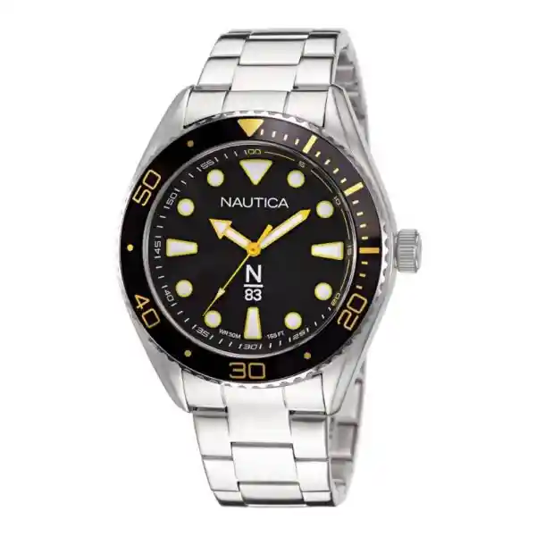 Reloj Finn World Hombre Plateado NAPFWS223 Nautica