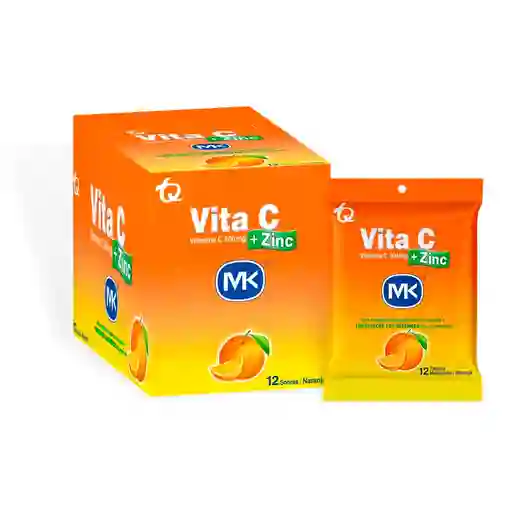 Vitamina C Mk + Zinc 500 Mg Caja X 12 Tabletas