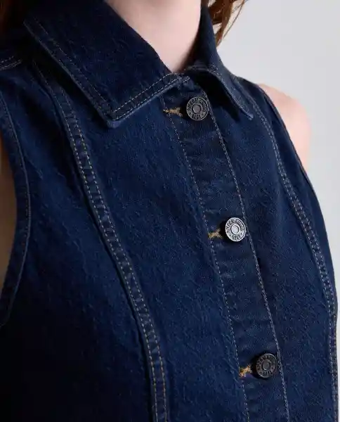 Chaleco Mujer Azul Talla M 399G001_AZU174429 Americanino