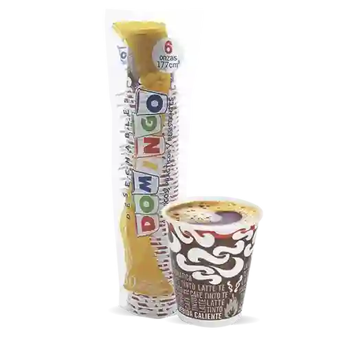 Domingo Vaso Papel Impreso 6 oz