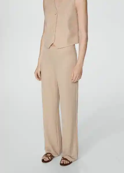 Pantalón Peach Beige Talla XS Mujer Mango