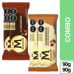 Combo Magnum Blanco Almendras 2 Und + Magnum  Almendras 2 Und