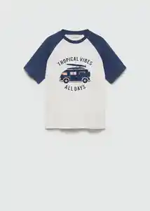 Camiseta Ranglan2 Azul Talla 14 Niños Mango