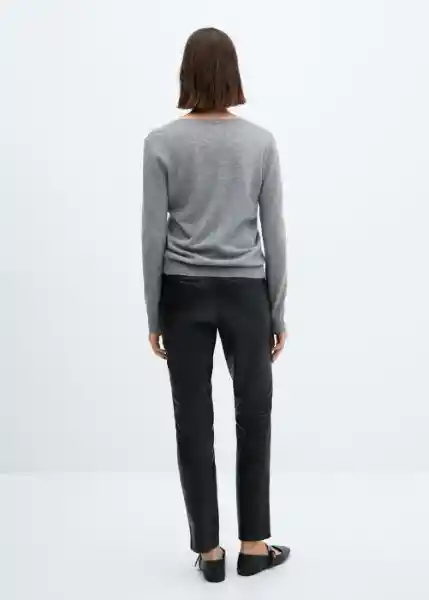 Pantalón Anita Negro Talla 38 Mujer Mango