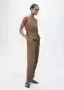 Pantalón Moskito Verde Talla 40 Mujer Mango