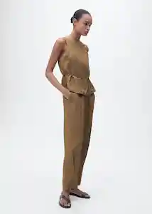 Pantalón Moskito Verde Talla 40 Mujer Mango