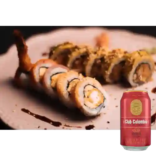 Combo Roll Sake Tempura + Club col. Roja Lta 330ml