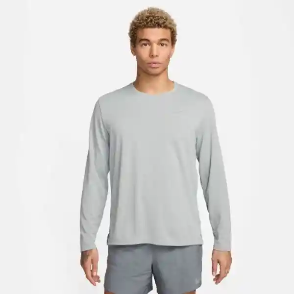 Nike Camiseta Uv Miler Top ls Para Hombre Gris Talla S