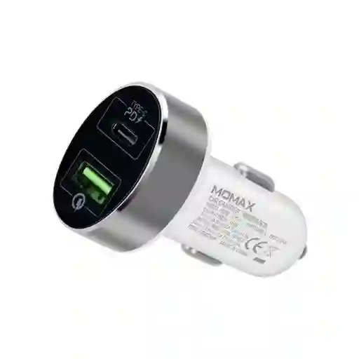 Momax Cargador de Coche Doble 30W Blanco