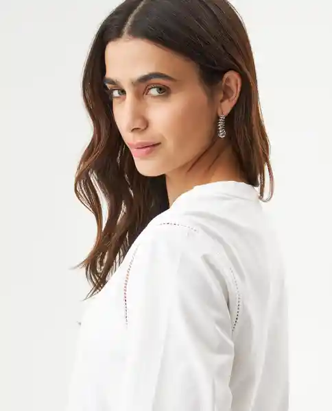 Camiseta Mixed Poplin Crudo Pristino Claro Talla S Chevignon