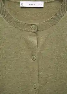 Buzo Cardigan Lukabob Khaki Talla 18 Mujer Mango