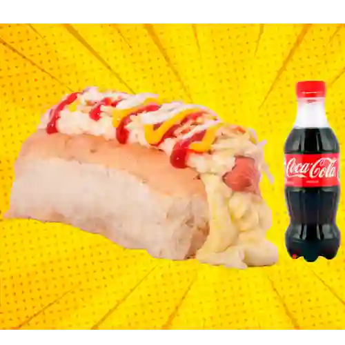 Perro grande + coca-cola 250ml