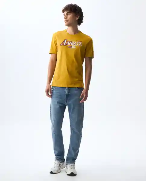Camiseta Hombre Amarillo Talla S 841G004_AMA150948 Americanino
