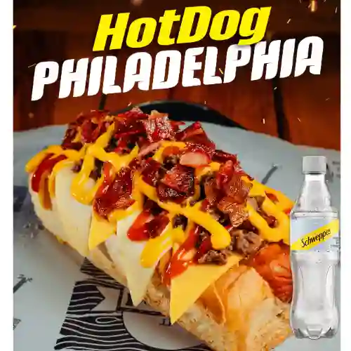 Combo Hot Dog Philadelphia + Schweppes Soda 400ml