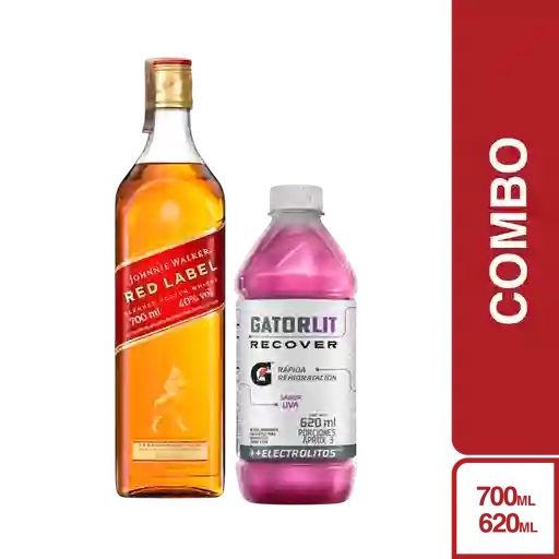 Combo Johnnie Walker Red Label + Gatorade Gatorlit Uva
