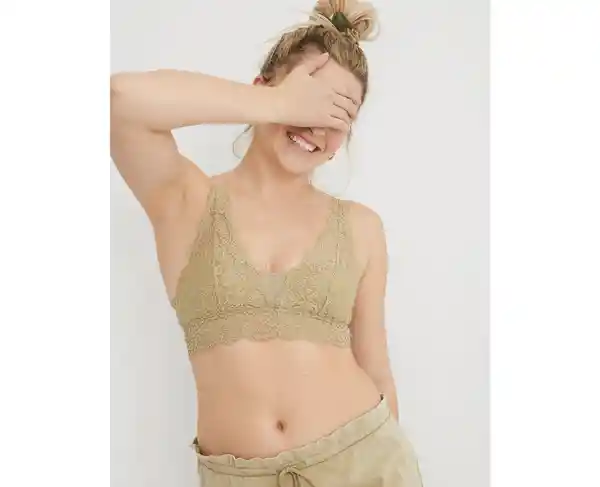American Eagle Brasier Lace Padded Basic Verde 400347837466