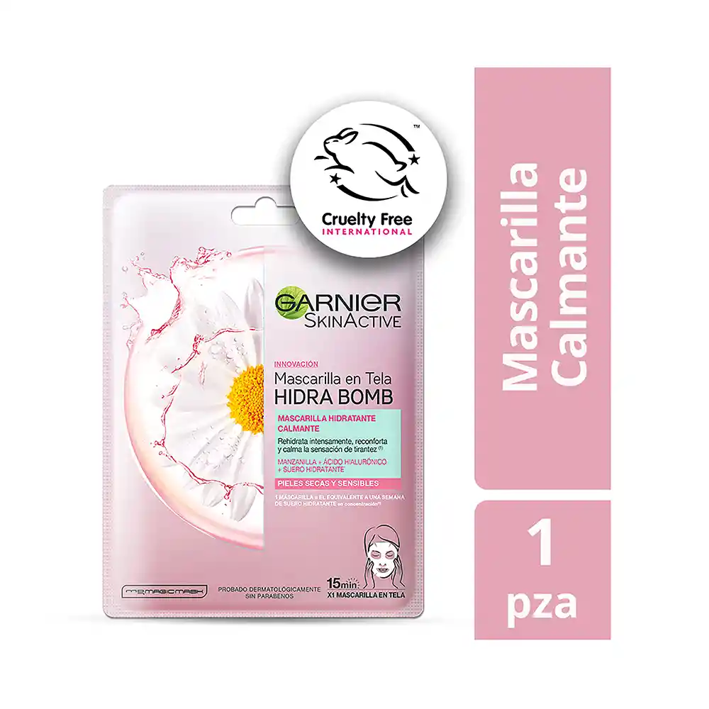 Mascarilla Garnier Hidra Bomb Hidratante Calmante 28 gr