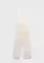 Enterizo Mono Tory Off White Talla S Mujer Mango