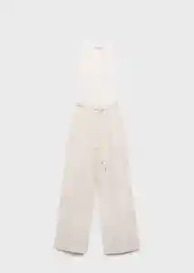 Enterizo Mono Tory Off White Talla S Mujer Mango