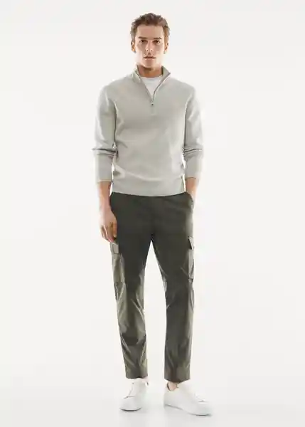 Pantalón Potasio Khaki Talla 38 Hombre Mango