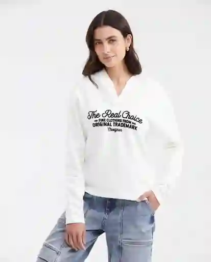 Camisa Longsleeve V Neck Top Crudo Pristino Claro L Chevignon