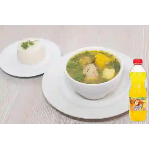 Combo Sopa de Pollo + Hit Naranja Piña 500 ml