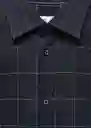 Camisa Roma Navy Talla S Hombre Mango