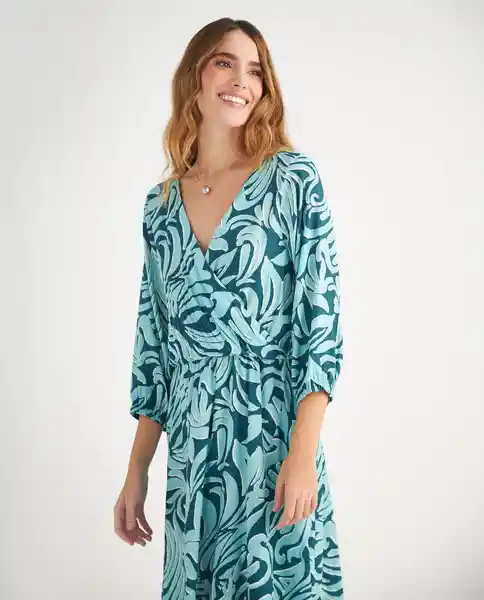 Vestido Largo Verde Fuerte Oscuro Talla XXL 699F002 Esprit