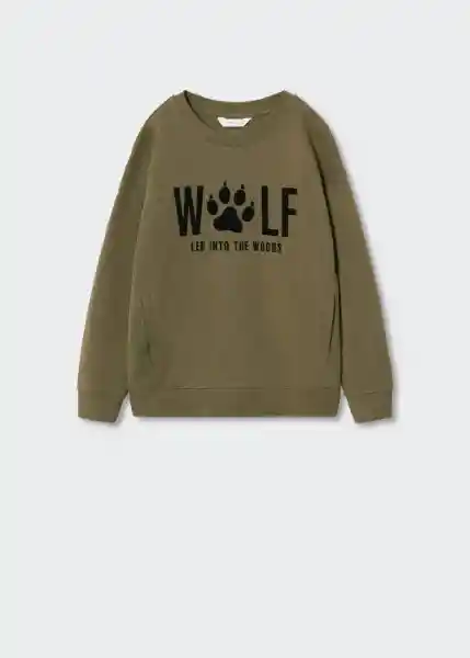 Sudadera Paw Khaki Talla 14 Niños Mango