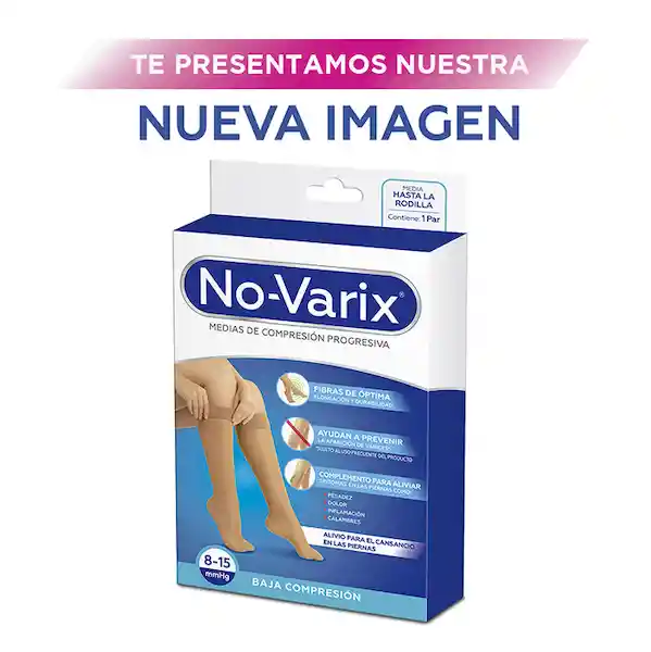 No-Varix Calcetin Mujer Transparente 8-15 Mm/Hg Taupe Large