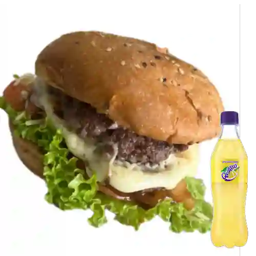 Combo Hamburguesa Clasica + Quatro 400Ml