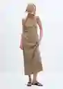 Vestido Toffe-w Camel Talla M Mujer Mango