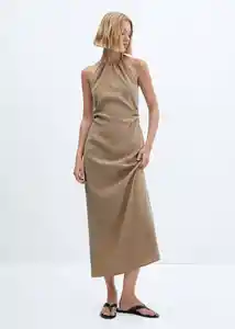 Vestido Toffe-w Camel Talla M Mujer Mango