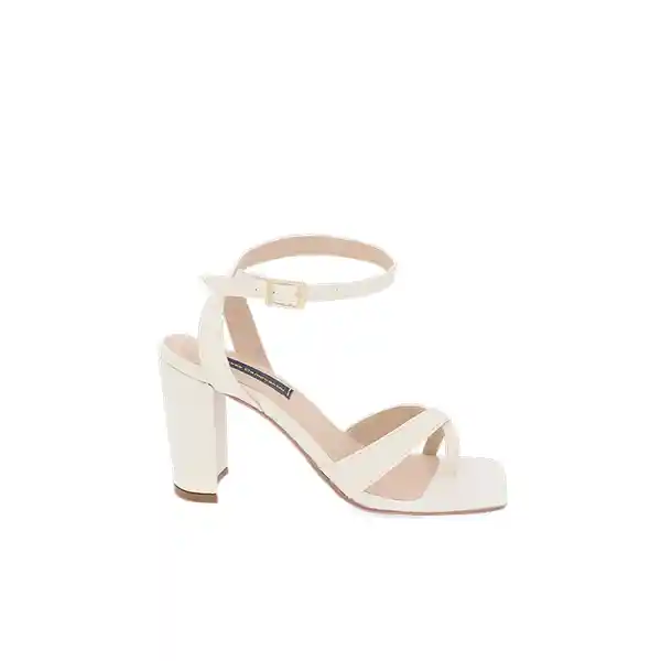 Sandalias Tacón Honey Blanco Talla 34