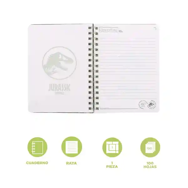 Cuaderno Argollado Serie Jurassic World Miniso