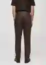 Pantalón Oyster Chocolate Talla 46 Hombre Mango