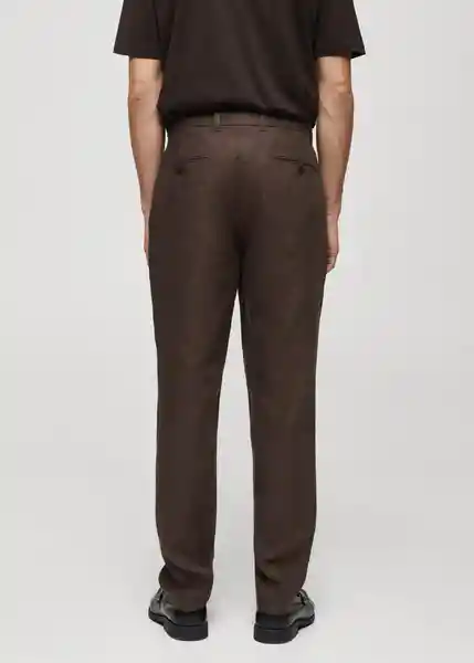 Pantalón Oyster Chocolate Talla 46 Hombre Mango